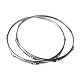 TTETTZ Bass -Drum Hoops Teig Hoops 6 Loch Tragbare Percussion Sturdy Repairing Supplies -Komponenten für obere und untere Trommelfelgen, 16 Inch