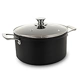 Genius Cerafit Plasma Kochtopf, Edelstahl, 5 liters, 24 cm, Schwarz