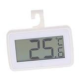 Zerodeko 1stk Thermometer Kühlschrank Mini-gefrierschrank Draussen Digitaler Temperaturmesser Digitaler Kühlschrank Mini-digitalmonitor Temperatur Anschließen Weiß Abs Drinnen