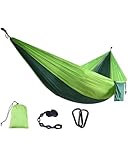 Signstek Camping Hängematte, 270 * 140 cm hängematten 300 KG Traglast, Ultraleicht Nylon Fallschirmmaterial Reisehängematte für Outdoor
