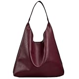 TIAASTAP Groß Handtasche für Damen Weiche Leder Tote Bag Shopper Tasche Damen Schultertasche Hobo Bag Shoulder Bag Uni Tasche Beuteltasche Tragetasche Umhängetasche mit klein Geldbörse