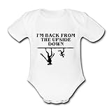 Psychobaby Babystrampler, Motiv: Back from the Upside Down, niedlich, lustig, einzigartig, weiß, 68