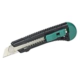 wolfcraft Standard-Abbrechklingen-Messer 18 mm I 4146000 I Kunststoffmesser mit Metallführung
