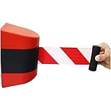 Einziehbare Gurtbarriere, Wandmontierte Warteschlangenseilbarriere mit ABS-Gehäuse, automatische Verriegelungsfunktion für Menschenmengenkontrolle auf Parkplätzen, Flughäfen und Banken