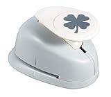 Rayher Motivstanzer Kleeblatt, ø 2,54 cm – 1 Zoll, geeignet für Papier/Karton bis zu 200g/m², 69223000, Farblos