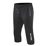 Kompressionsshorts Herren Hohe Taille Kompressionshose Schmale Sport-Haremshosen für Männer Jogginghosen Jogger Druck Atmungsaktive kühle Baumwoll-Trackpants Atmungsaktive Bauch Weg Sportshort