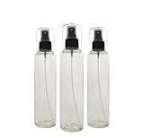 Geniess-Bar! PET Flaschen 3x Sprühflasche Zerstäuber 250ml Flasche für Desinfektionsmittel BPA- frei mit Kappe Plastikflaschen Ölflasche Essigflasche