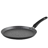 Russell Hobbs Crêpe-Pfanne, Pfannkuchenpfanne, Metallic Marble, Antihaft, Flache Omelettpfanne, Induktionsgeeignet, Weicher Griff, Geschmiedetes Aluminium Kochgeschirr, Leicht zu Reinigen, Grau, 25cm