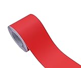 Crepundia TapetenbordüRe Selbstklebend, wasserdichte Taillenlinien-Tapete, Selbstklebende Sockelleiste, Badezimmer, Wohnzimmer, Küchenschrank, Wanddekoration(Red Matte,20cm-Wide 10M)