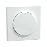 Schneider Electric Merten Zentralplatte mit Drehknopf, Drehdimmer, System Design, lotosweiss, Artikelnummer MEG5250-6035