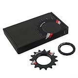 Gdfnmogo Ein-Gang-Zahnrad für festen Gang für Fahrrad, 7075 Schwungrad aus Aluminiumlegierung mit Sicherungsring, für CNC-präzisionsbearbeitet, leicht, für Fahrradkass (15T)