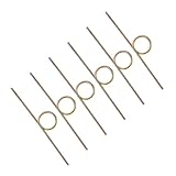iplusmile 6 Stück Klappdeckel Mülleimerfeder Metalldeckelfeder Mülleimerdeckelfeder Ersatzteile Torsionsfeder Für Verstellbare Mülldeckel Mülleimerfedern Goldene Farbe Verzinkung