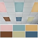 QOUBAI 6 Stück fluoreszierende Lichtabdeckungen, 1,2 x 6 m, magnetische Lichtabdeckung, Boho-Leuchtstofflampen, Schatten-Panel, Deckenleuchten, Filter für Büro, Klassenzimmer, Zuhause, Tropfendecke