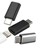 Adapter Lightning auf USB C Stecker (3 Stück) für iPhone 16 15 für Anschluss Schnellladegerät Apple Stecker für iPad Pro kompatibel mit Samsung S24 S23 Typ C Kabel Autozubehör