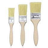 3pcs Holzgriffpinsel Set(1/1,5/2 inch),Flachpinsel Lasur Holz,Paint Brush,Maler Pinsel,Lasurpinselset für Lackfarbe,Wandfarbe(25/35/47mm)