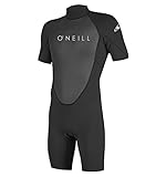 O'Neill Wetsuits Men's Reactor-2 2mm Back Zip Spring Wetsuit, Black/Black, M