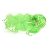 Holibanna Grüne Perücke Kostüm Wellige Haarverlängerungen St Patricks Day Handwerk Farbige Haarverlängerungen Langes Gewelltes Haarteil Hochtemperaturdraht