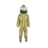 Imkeranzug Premium mit Atmungsnetz für Imker Bienen Stichfest weiß oder braun 120 140 S M L XL XXL, L · braun