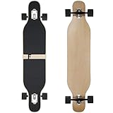 FunTomia Longboard mit 2 Flex Stufen Skateboard Drop Through Cruiser Komplettboard Mach1 Speed Kugellager T-Tool