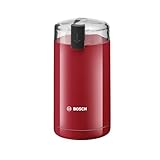Bosch Kaffeemühle TSM6A014R, Edelstahl-Schlagmesser, Sicherheitsfunktion, 180 W, 75g Bohnenbehälter, elektrisch, rot