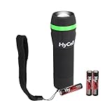 HyCell Mini LED Taschenlampe zoombar & fokussierbar inkl. AAA Batterien - Handliche LED Leuchte mit stufenloser Fokussierung - Handlampe ideal für Camping Werkstatt Handtasche Garten Kinder Outdoor