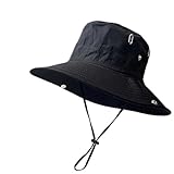 LYHYDMA Wanderhut Sonnenschutz Angeln Hut Sommer Atmungsaktive Mesh Camping Wandern Caps Anti-UV Sonnenhut Bergsteigen Caps Herren Hut Wird zum Wandern, Bergsteigen und Angeln verwendet(Black,60/61)