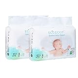 Ecoboom Windel, umweltfreundlich, aus Bambus, 70 % biologisch abbaubar, hypoallergen (Größe 3/M, 6-10 kg, 2 Taschen, insgesamt 64 Tücher)