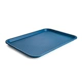 Lacor - 66994 - Fast-Food-Tablett, Serviertablett, Polypropylen, BPA-frei, stapelbar, widerstandsfähig, rutschfeste Oberfläche, spülmaschinenfest, Blaue Farbe, 41.5x30.5 cm