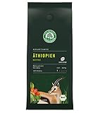 Lebensbaum Äthiopien Kaffee ganze Bohne, Bio-Kaffee aus Arabica-Bohnen mit fein-würzigen Aroma, Röst-Kaffee mit fruchtig-mildem Geschmack, vegan, 250g