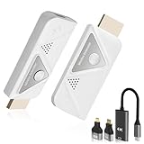 Wireless HDMI Transmitter and Receiver, HDMI Ohne Kabel für Streaming von Video Audio, 1080P HDMI Funkübertragung für Laptop/PC/Kamera zum Monitor/Projektor/TV