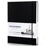 Skizzenbuch A4, Zeichenblock 200g/m² Skizzenpapier zum Zeichnen Zeichenpapier Skizzenblock für Künstler Studenten Malbegeisterte (58Blatt/116Seiten)