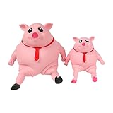 Landrain 2 Stück Schweinchen Squeeze Toy, Antistress Spielzeug, Squishy Anti Stress Schwein