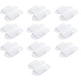 Bavooty Gästehausschuhe,Frottierslipper,Bequem Weiche Hüttenschuhe,Leinen Offener Zeh Pantoffeln,Unisex Hotelslipper Set,Offener Zeh Pantoffeln aus Baumwolle und Leinen,Home Comfort Schlappen,10 Paare