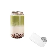 Glowdora Verschließbare Kunststoffbecher Mit Deckel, Auslaufsichere, Durchsichtige, Für Boba, Smoothie-Glas-Trinkdose, Kompatibel Mit Automatischem Becherverschließer 330ml/4.5in(300sets)