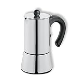 Cilio Espressokocher Vito, 4 Tassen, Edelstahl, Induktion geeignet, Grau