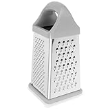 Tofficu Edelstahl Vierkantreibe 4 seitig mit Aufbewahrungsbox Multifunktionale Küchenreibe für Gemüse Käse Kartoffeln Sicher Langlebig Praktisch für Haushalt und Küche