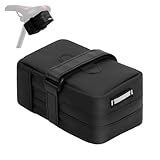 DiULi Fahrrad Satteltasche, Mini Fahrradtasche Sattel Wasserdicht mit Netztasche, Reflektierende Kompakte Tragbare Satteltasche für Rennrad und Mountainbike, Klebstoff-Schwarz