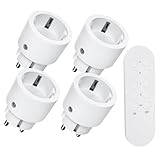 SURNICE Funksteckdosen mit Fernbedienung, 80 m Reichweite, 10A 2300W Mini Funksteckdose, kompaktes programmierbares Steckdosen-Set, geeignet für Innendekorationen (Leuchten), Haushaltsgeräte usw
