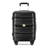 VALCLA Reisekoffer Koffer Großraum-Freizeit-Business-Koffer Universalräder Boardable 20-Zoll-24-Zoll-28-Zoll-Trolley Weichschalenkoffer(Black,24in)