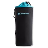 LENS-AID Neopren Objektivbeutel mit Fleece-Fütterung als Set oder einzeln Objektivtasche BZW. Köcher als Schutz für Objektiv, Blitz, Monitor, Kamera-Zubehör - XL