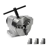 RATTMMOTOR K11-130 mm CNC-Frästisch Drehfräsmaschine Drehachse A 4. Achse, 130 mm 3-Backenfutter Teilkopf Reduzierverhältnis 4:1, Nema34 Schrittmotor