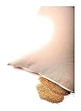 Traumschläferchen Bio Hirseschalenkissen Hirsekissen Hirsespreu Hirsekopfkissen Hirsepreukissen 40x80 cm mit Reißverschluss