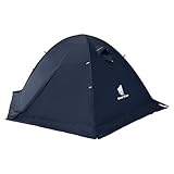 GEERTOP 2 Personen Zelt Kuppelzelt Campingzelt, Aluminiumstangen Wasserdichten, Zwei Personen 4 Jahreszeiten Ideal für Camping Wandern Reisen und Klettern (Nacht Blau)