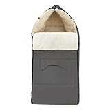 Daliya® ALPINO Fußsack und Schlafsack für Buggy und Sportsitz, Universell für alle Kinderwagen, Winterfußsack, Winterschlafsack, für Babys bis 36 Monate, Kapuze, hochwertiger Reißverschluss (Schwarz)