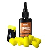 GEWO HydroTec Tischtennis Kleber auf Wasserbasis - ITTF zugelassener Belagkleber für Tischtennisschläger, lösungsmittelfreier Kleber für alle TT-Beläge, mit Klammer und Applikatorschwämmen, 37 ml