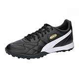 PUMA Unisex King Top Tt Soccer Shoe, Black White Gold, 43 EU