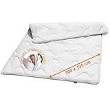 sleepling Ultra leichte Kinderdecke Sommerdecke 100x135 cm, Sommer Bettdecke für Kinder, dünne Sommerbettdecke aus 100% Mikrofaser, Ökotex 100, waschbar 60 Grad