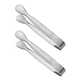 Sghtil Zuckerzange – 2 Stück, kleine Zange für Vorspeisen aus Edelstahl | Zange für Vorspeisen, Bartender Marshmallows, Tee, Kaffee, Bäcker, Restaurant, Buffet, Partyservice