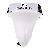 Taekwondo Tiefschutz ProtektormmA Cup Boxen Bauchhandschuhe Jockstrap M Weiß
