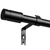 PeSenp Gardinenstange 81-311 cm Schwarz - Vorhangstange Wandmontage 16 mm Durchmesser für Schlafzimmer Wohnzimmer Küche